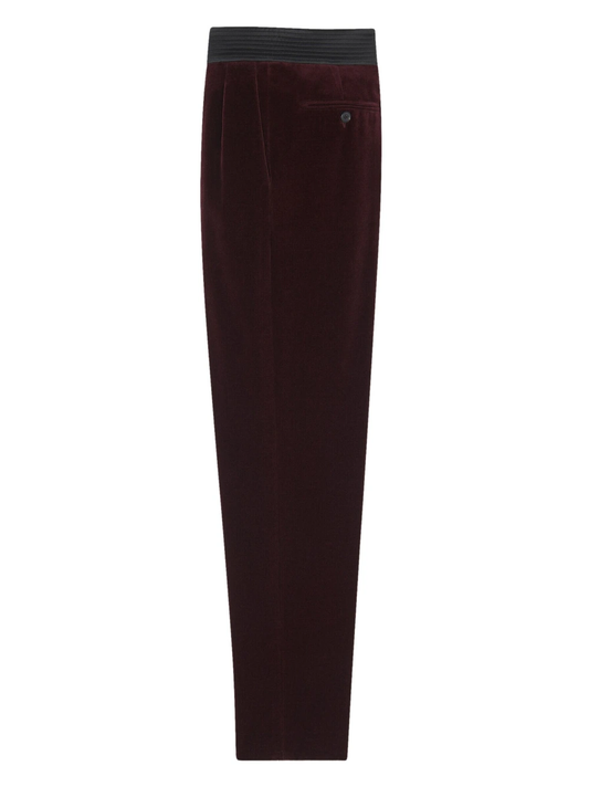 SAINT LAURENT Men Velvet Tailored Pants