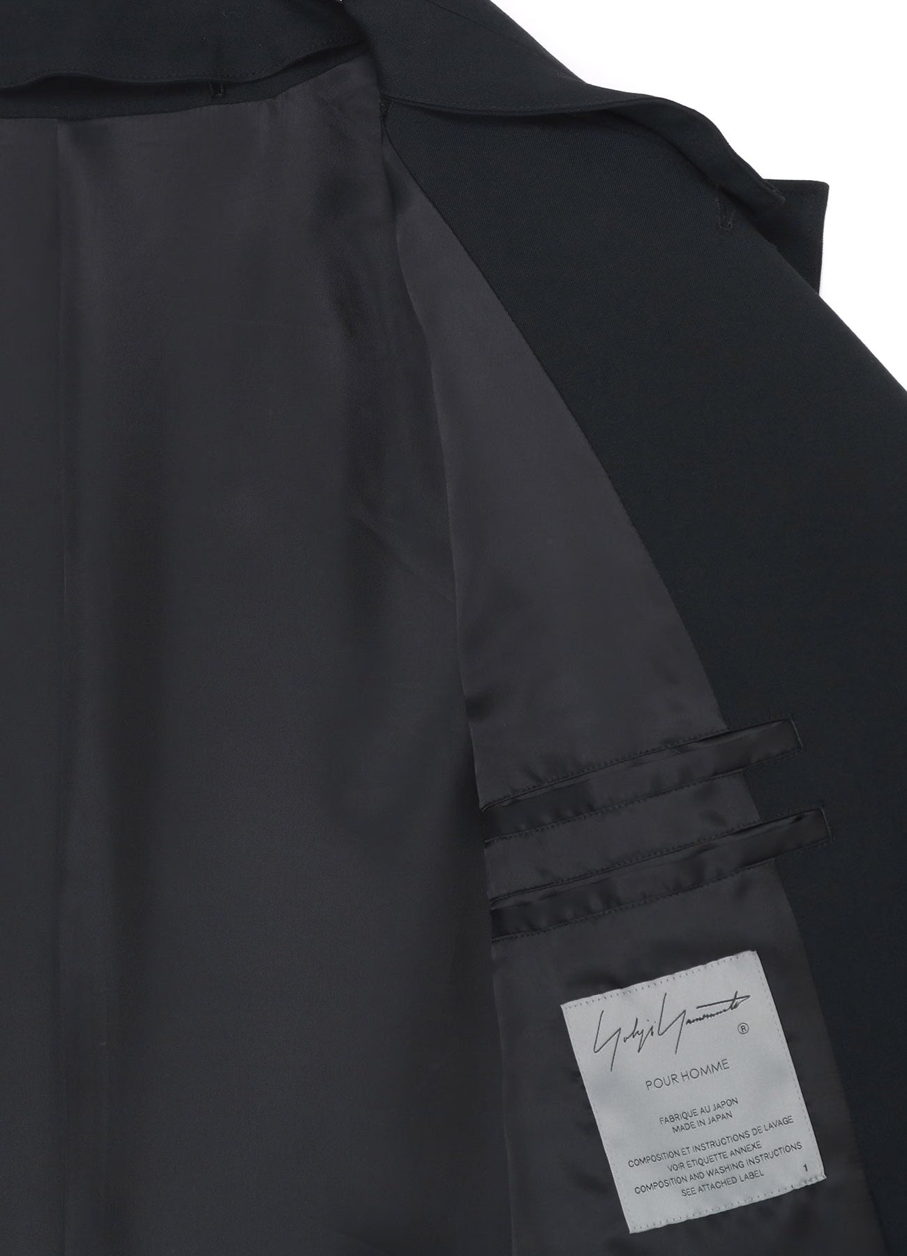 YOHJI YAMAMOTO POUR HOMME I-L Double Layered Stand Collar Jacket