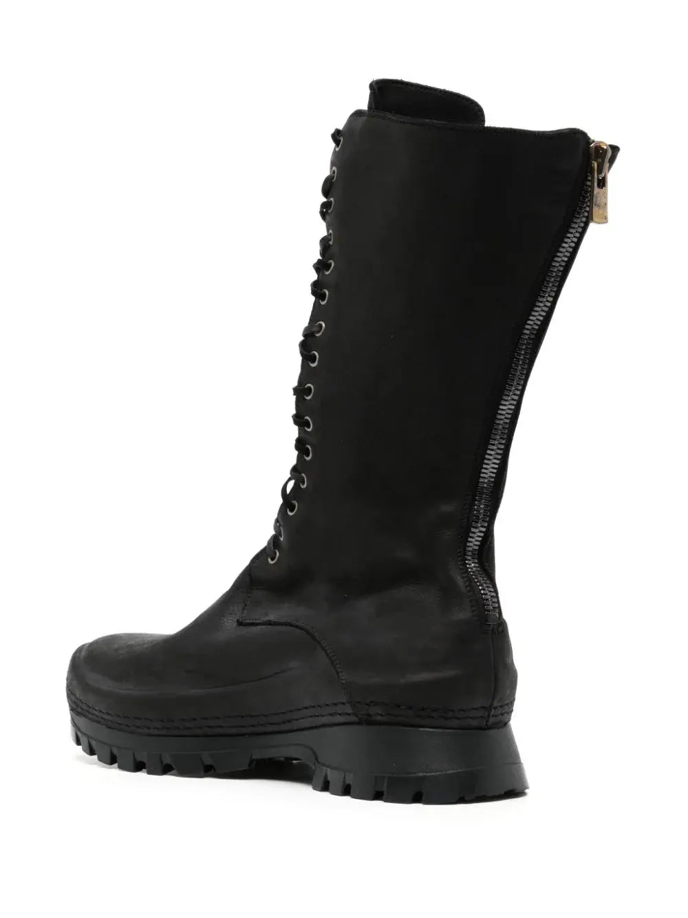 YOHJI YAMAMOTO POUR HOMME X GUIDI Men Front VS Lace-Up Zip Boots